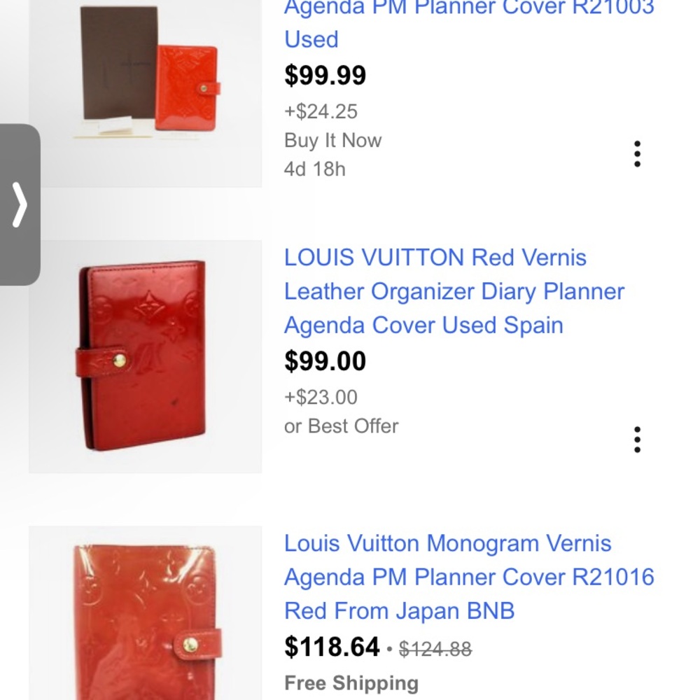 COPY - Louis Vuitton Red Vernis Agenda PM - Picture 12 of 16